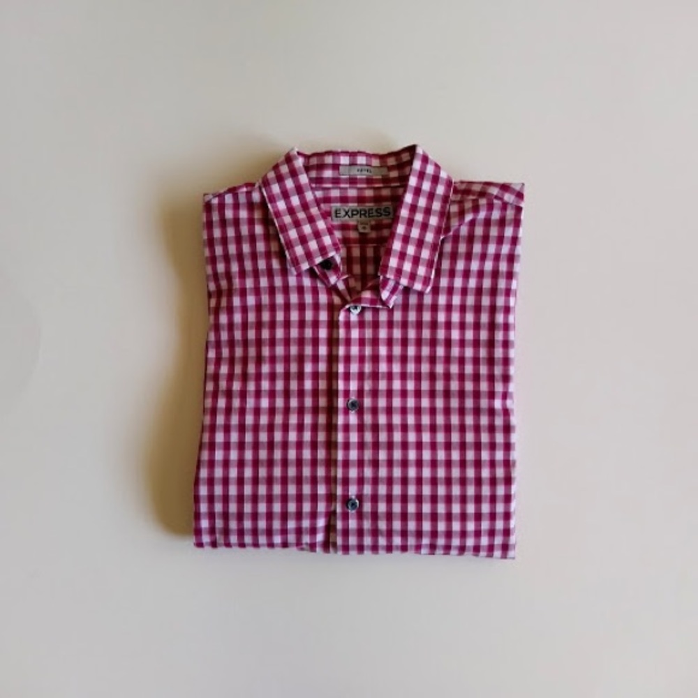 👔 EXPRESS “Fitted” Button Down Dress Shirt